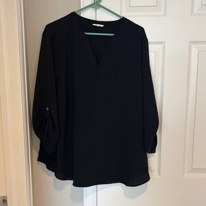 Maurices Elegant Black V-Neck Blouse